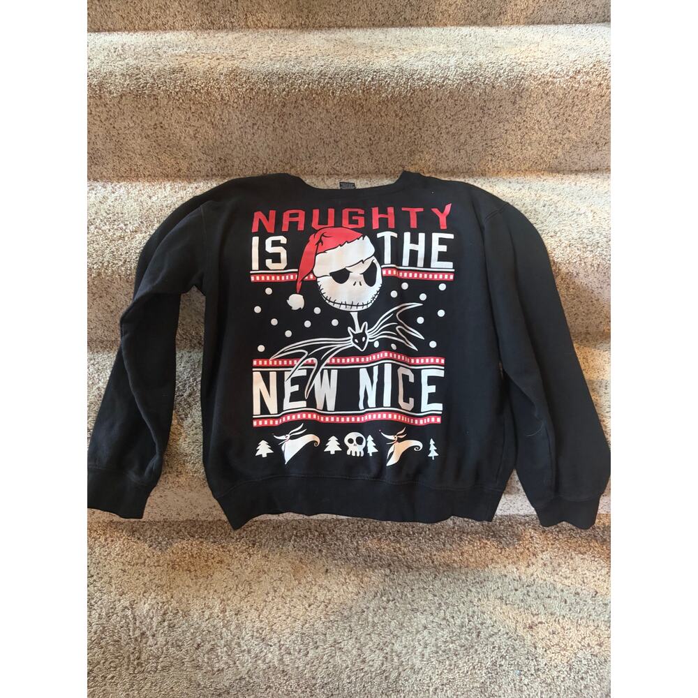 Juniors large Jack Skellington Naughty is the new nice Santa hat